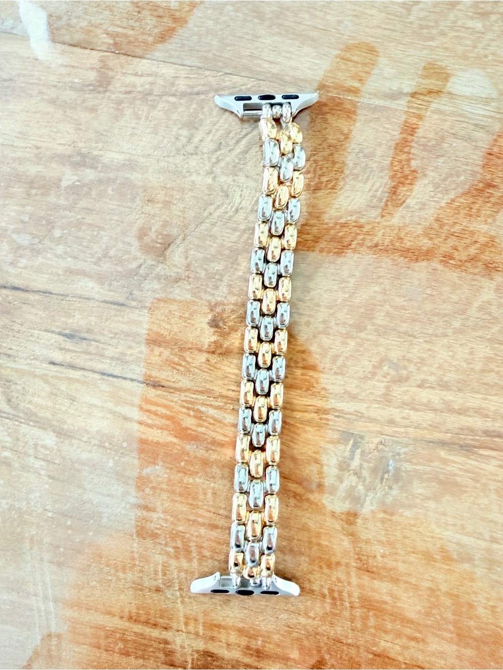 Two-Tone Gold and Silver Link Bracelet Band for Women